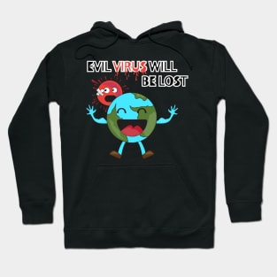 The earth vs coronavirus Hoodie